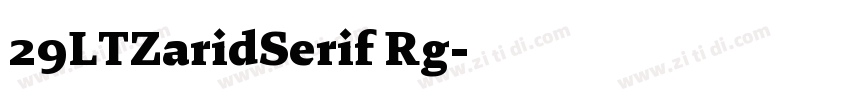 29LTZaridSerif Rg字体转换